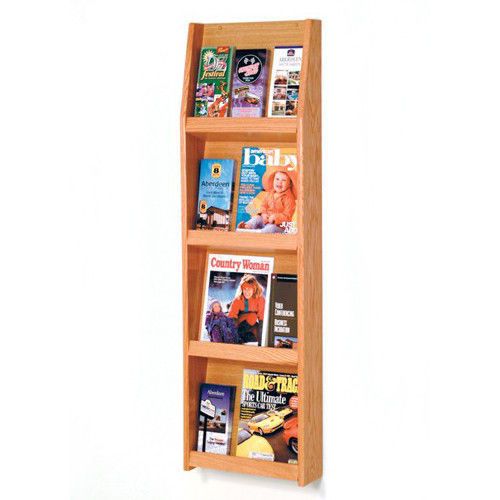 Wooden Mallet LD 49-12 Light Oak 12 Pocket Wooden Literature Display Rack