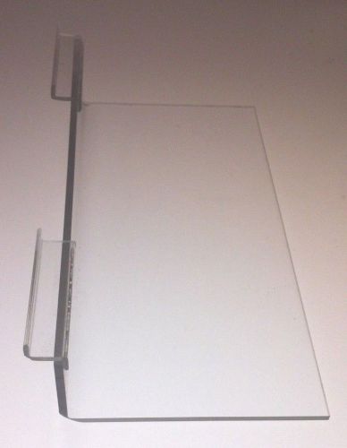 4  Each 12&#034; x 8&#034; Acrylic Slatwall Shelf  3/16&#034; Non-glare