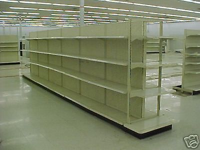 Store shelving gondola 4 ft sections used 6 1/2 tall, 12&#034; deep per side for sale