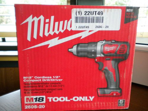 Milwaukie M18 Cordless  1/2 ” Drill/Driver--New