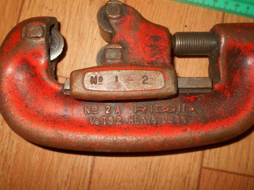 RIDGID No 2A  No. 1 &amp; 2 Heavy Duty Pipe Cutter 1/8&#034; to 2&#034; ELYRIA OHIO PAT143075