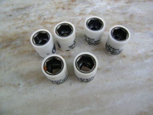 6-PCS- PRODUCTION TOOL CO-13MM x3/8 -NO MAR SOCKETS - NEW