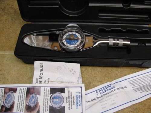 Precision instruments d2f600chnm 3/8&#034; dial torque wrench memory needle 600 in lb for sale