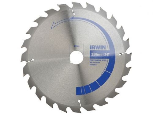 Irwin 250mm x 30 25 20 &amp; 16mm bore x 24T Professional Circular Mitre Saw Blade