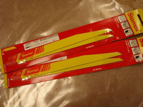 Four Starrett BT910-2 Bimetal Reciprocating sawzall saw blades !51B!