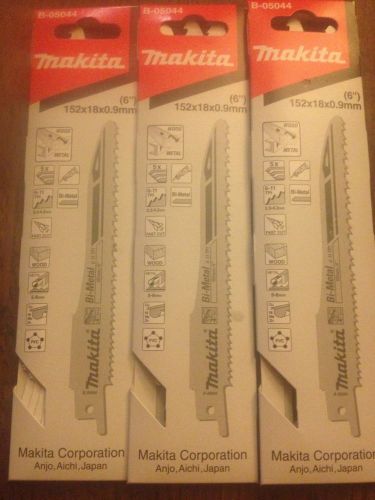 Makita B-05044 Super Express Reciprocating Saw Blades 152mm 6Tpi Pack of 5 X3