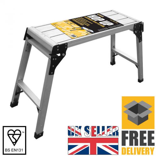 2.5&#039; 0.75m builders brand aluminium hop up work bench platform step ladder en131 for sale