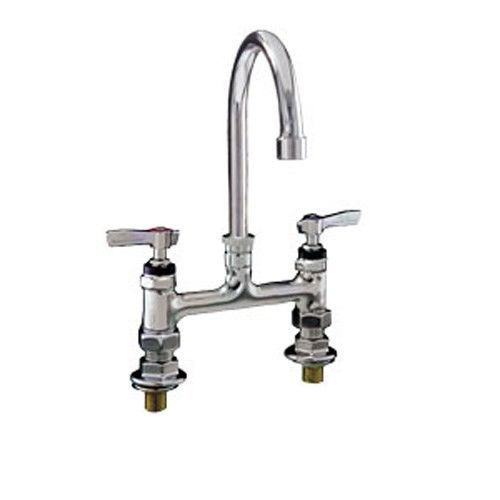 Encore deck mount faucet w/ 6&#034; centers and 6&#034; swivel gooseneck spout for sale