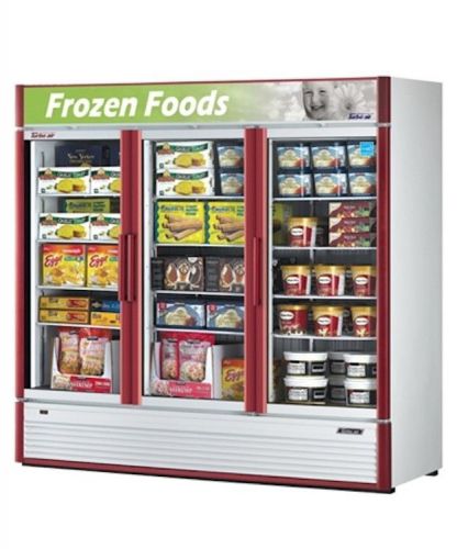 New turbo air 72 cu ft super deluxe 3 glass swing door merchandiser freezer for sale