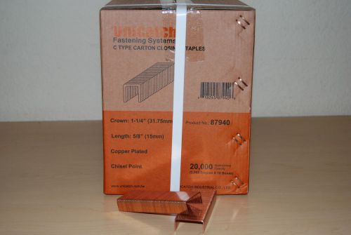 1Pallet C-5/8&#034; 1-1/4&#034;X 5/8&#034;  Box Staples for Manual &amp; Pneumatic Staplers 20,000