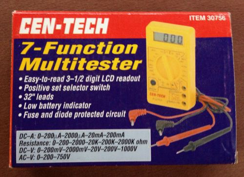 CEN-TECH 7-FUNCTION MULTITESTER - NEW--ITEM 30756