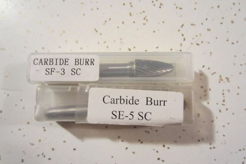 Two Single Cut Burrs SF-3 &amp; SE-5 **NEW**