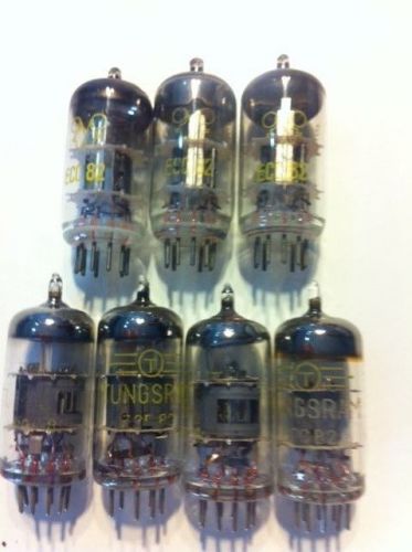 ECC82 / 12AU7 -    7tubes. Tunsgram - 4 tubes ECC82 + RFT-3 tubes  ECC82 NOS