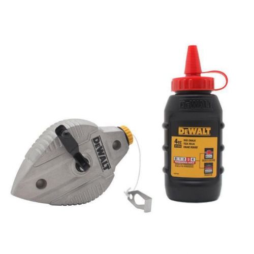 DEWALT Cast Aluminum Chalk Reel with Red Chalk DWHT47255L