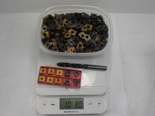 SCRAP  CARBIDE  INSERTS ...10 LBS + CARBIDE  DRILL