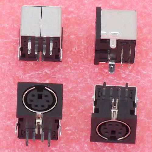 12x md-s6100-12 shielded ps/2 jack, mini din6 connector, right angle pcb mount † for sale