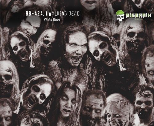 1 m (3.3 ft) walking dead zombies skulls hydrographics film 100 cm free ship for sale