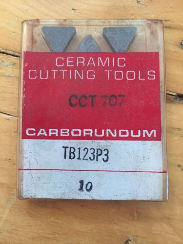 10 INDEXABLE CERAMIC CUTTING TOOL INSERTS milling Carborundum Cct707 Tb123p3