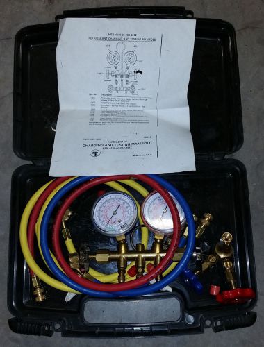 refrigerant charging and testing manifold