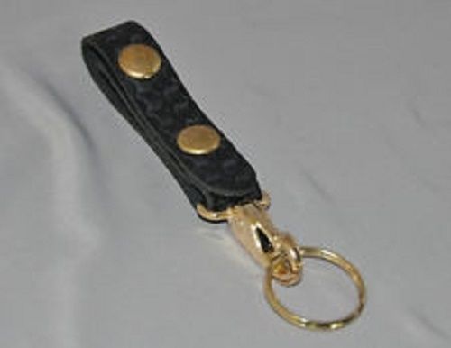 Gould &amp; Goodrich Key Strap Black w/ BRASS Fits Belts up to 2-1/4&#034; Model B122BR