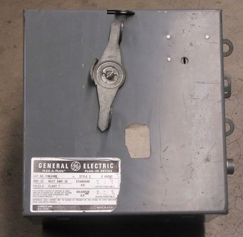 GE FLEX-A-PLUG FVK461R STYLE 2 30A 30 A AMP 480V 4 POLE FUSIBLE BUSWAY SWITCH