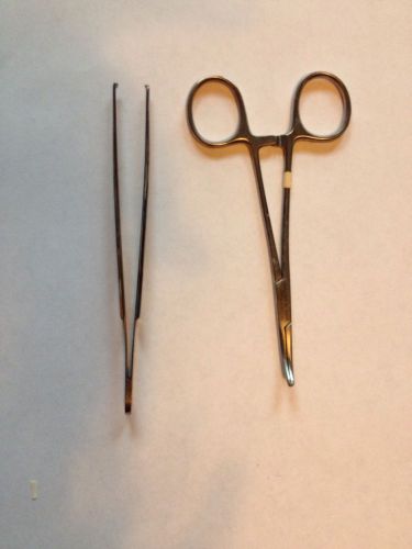 ALLISON TISSUE SPECIMEN FORCEP AND CURVED MOSQUITO HEMOSTAT DENTAL EQUIPMENT