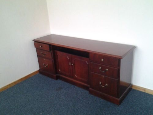 dark cherry finish mahogany office desk