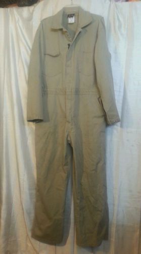 SAF-TECH Oil Field FR Flame Resistant Coveralls  Size Large Beige HRC2