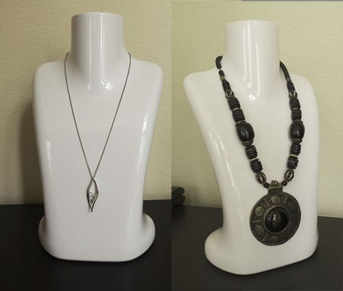 White long neck jewelry display