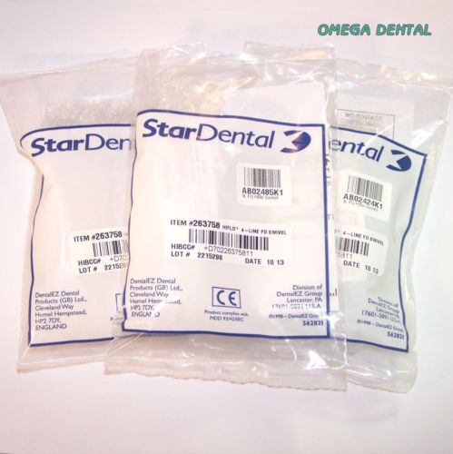 BRAND NEW STAR HIFLO 5 HOLE FIBER OPTIC SWIVEL COUPLER, 263758, OMEGA DENTAL