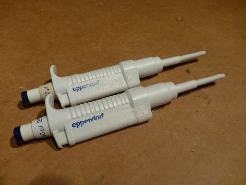 Set of 2 EPPENDORF fixed volume Pipettes 200µL 250µL