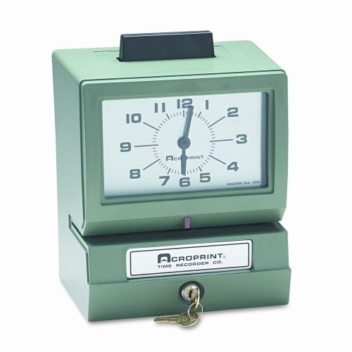 Model 125 Analog Manual Print Time Clock with Month/Date/0-12 Hours/Minutes