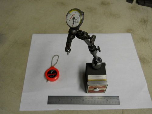 Starrett package deal  #657 magnetic base &amp; #711 indicator. 6&#034; scale &amp; free tape for sale