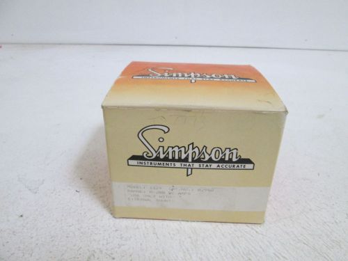 SIMPSON PANEL METER 0-200DC AMPS 1329 *NEW IN BOX*