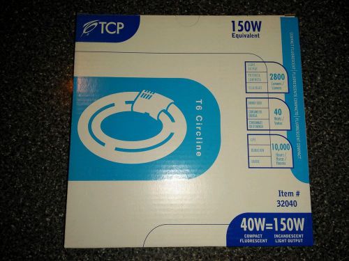 TCP 32040 T6 CIRCLINE DOUBLE FLUORESCENT BULB 7.5&#034; DIA. 4 PIN 40W