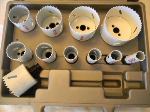 Bosch PC11PCM Bi-Metal Hole Saw Master Set New in box 3/4&#034; to 3&#034; hex quick chg