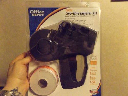 Office Depot Two-Line Labeler Kit new!