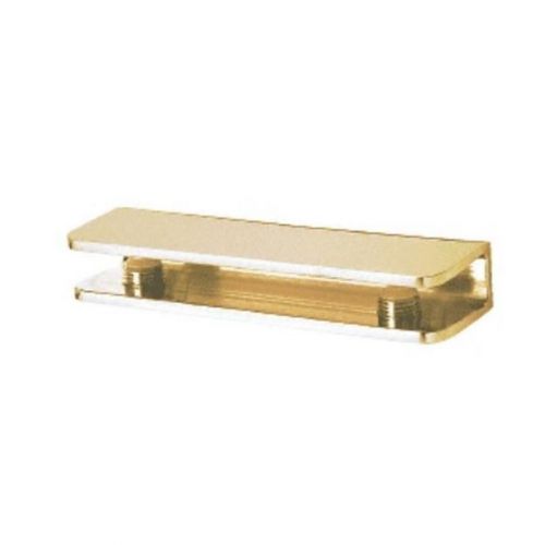 CRL Satin Brass Rectangular Interior Shower Shelf Clamp