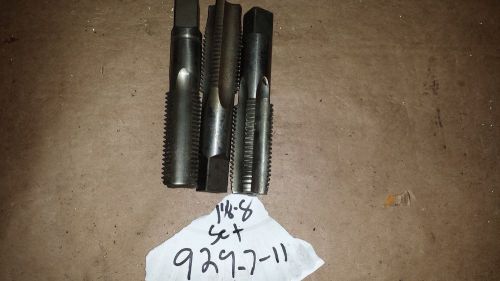 SET:1-1/8-8  taper, plug, bottom tap US Ast brands Brubaker, Vermont  (929-7-15)