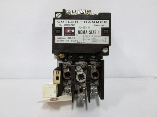 CUTLER HAMMER A10CN0 SERIES A1 SIZE 1 120V-AC 10HP MOTOR STARTER D273607