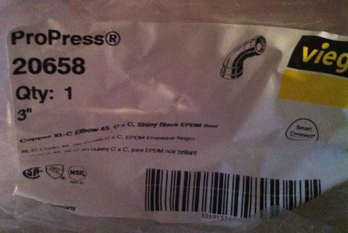 2 pc lot  VIEGA  3 &#034;pro press 45 ELBOW PRESS X PRESS  epdm gasket PT #20658