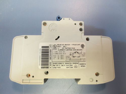 Allen Bradley 1489-A1C3000 Ser. A 30 Amp Circuit Breaker 240VAC 48 VDC New