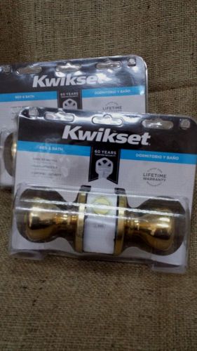 Lot of 2 Kwikset Bed &amp; Bath Door Knob