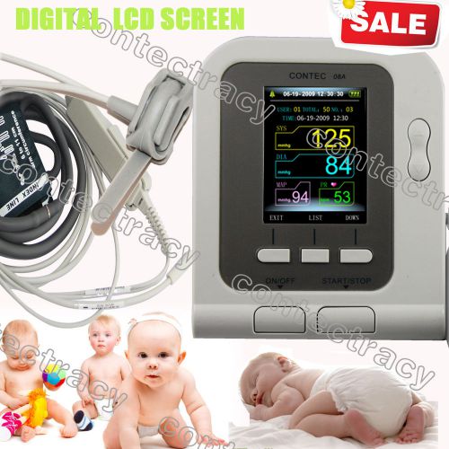 CE infant Digital Blood Pressure Pulse Monitor Sphygmomanometer,infant probe,SW