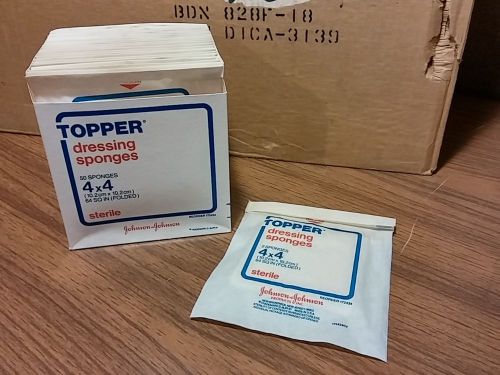 Case 1200 Topper Dressing Sponges 4&#034; x 4&#034; Sterile Johnson &amp; Johnson