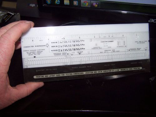 Check Printing and Layout Gage Glandon Precision Gage MICR Vintage