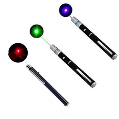 3x High Power 5MW Green + Blue Voilet + Red Lazer Ray Laser Pointer Pen