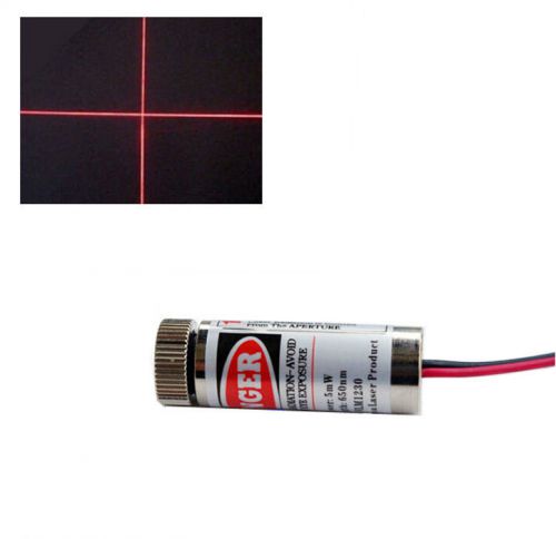 1x New 650nm 5mw Red Cross Module Metal Body Adjustable Laser Head good