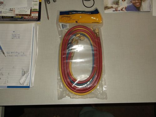 Yellow jacket 72&#034; 3 pack refrigerant charging hose for sale