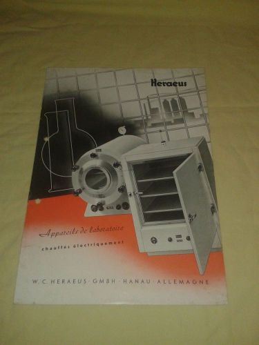 RARE VINTAGE HERAEUS BROCHURE CATALOG LAB EQUIPMENT